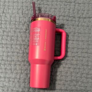 Stanley Pink Tumbler with Straw